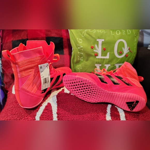 New Adidas Speedex 18 Boxing Shoes Men Size 10 Color Pink - Picture 4 of 5